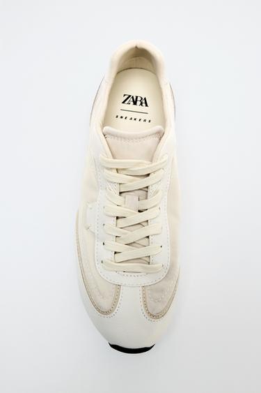 FABRIC SNEAKERS - Ecru White by Zara
