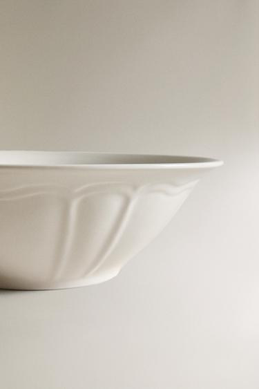 SALADIER PORCELAINE RELIEF - Blanc de Zara - Image 3