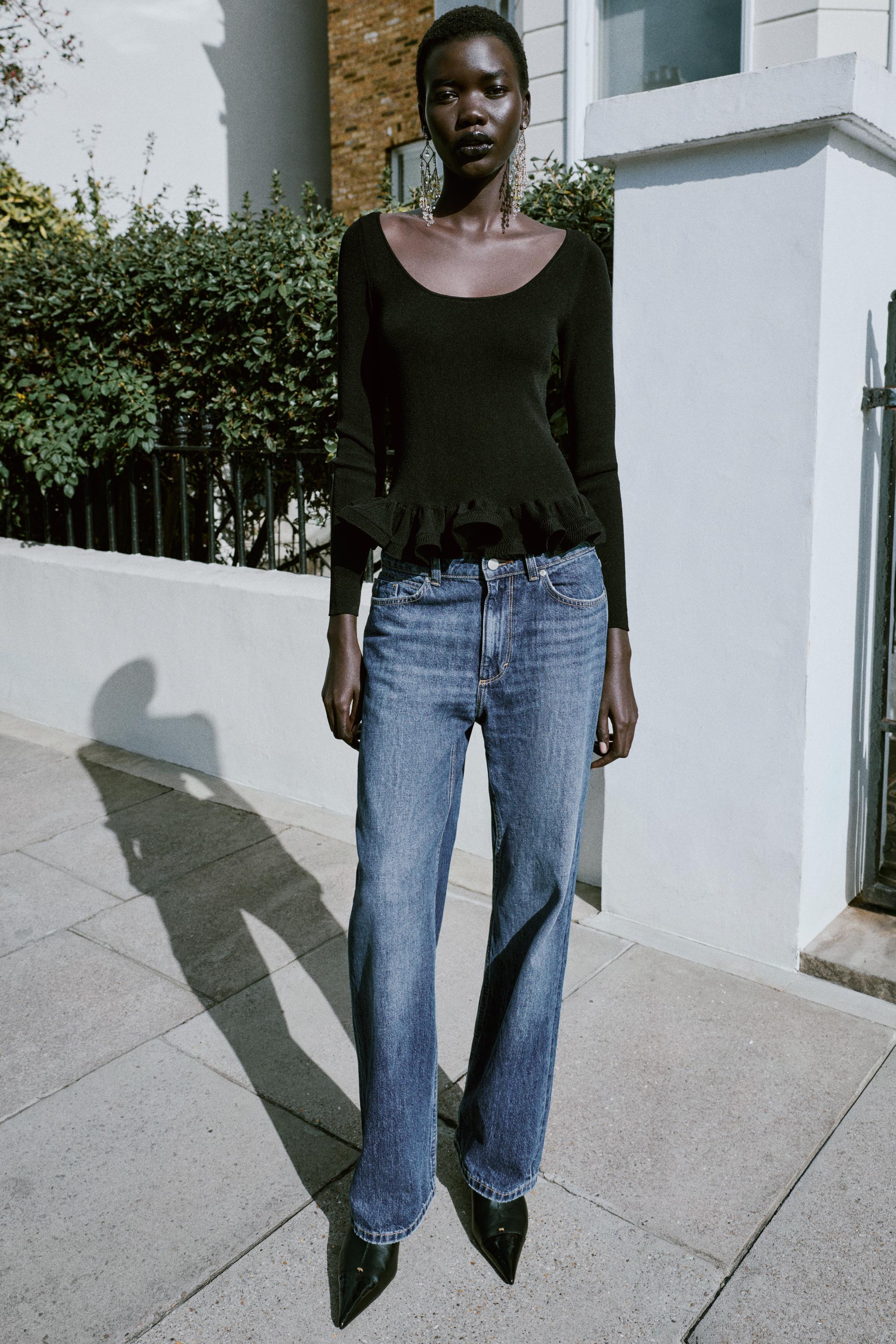 Knit Ruffle Sweater by Zara