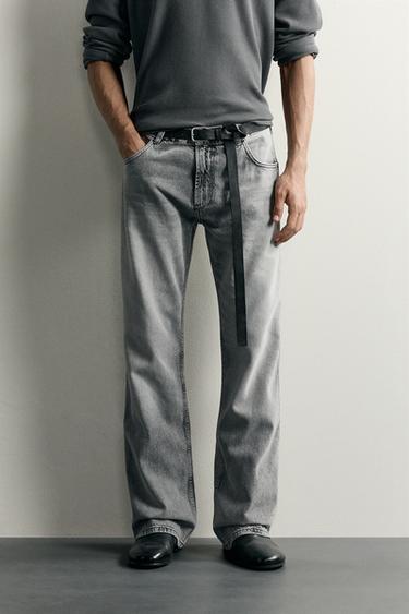 JEANS BOCA DE SINO - Cinzento da Zara