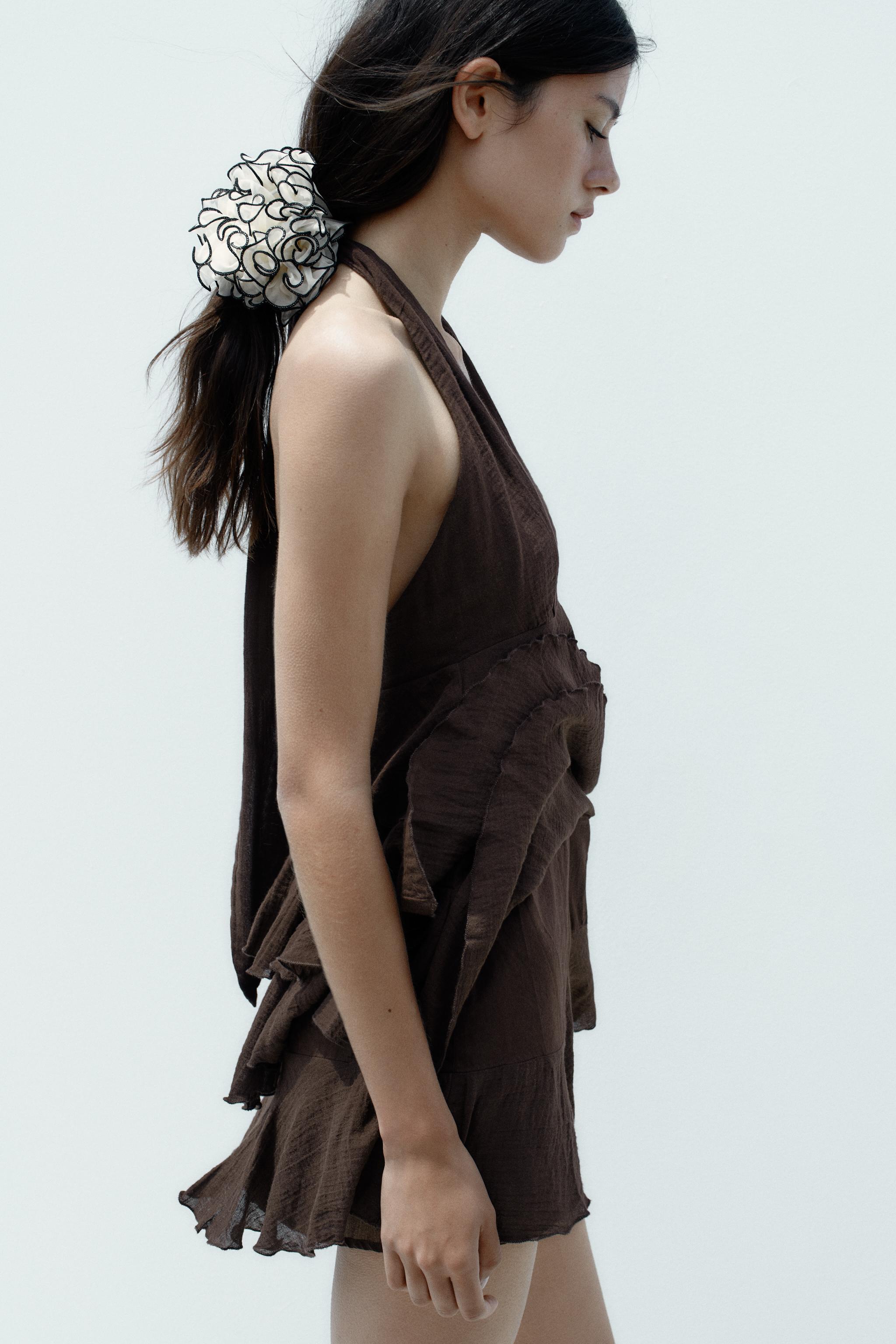 CONTRAST GAUZE MAXI SCRUNCHIE