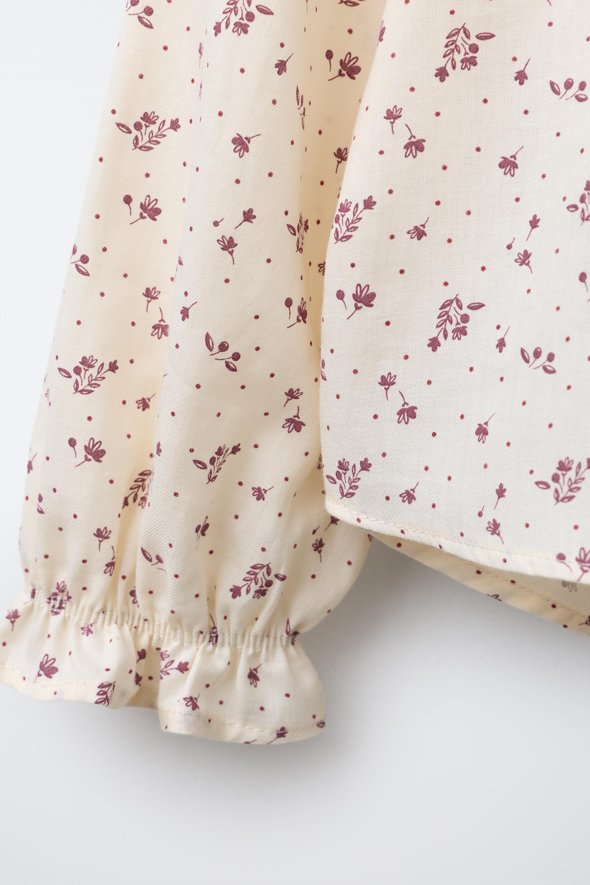 FLORAL PRINT BLOUSE - Mid-ecru | ZARA United States