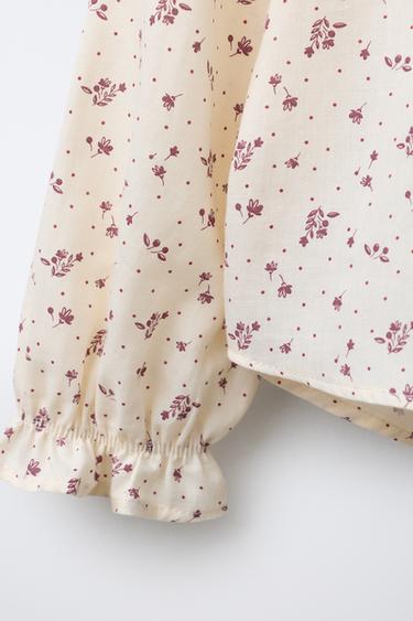 FLORAL PRINT BLOUSE - Mid-ecru by Zara - Image 3