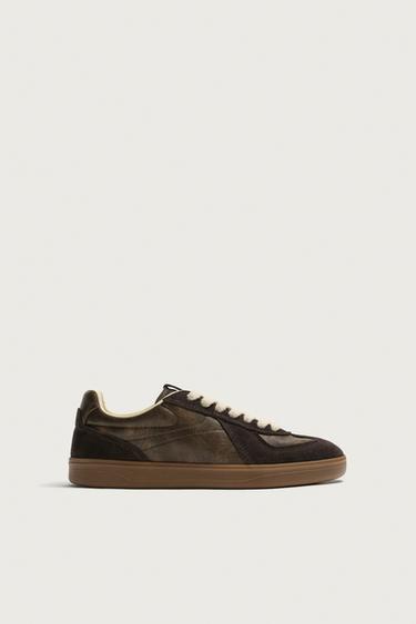 RETRO STYLE TRAINERS - Brown by Zara
