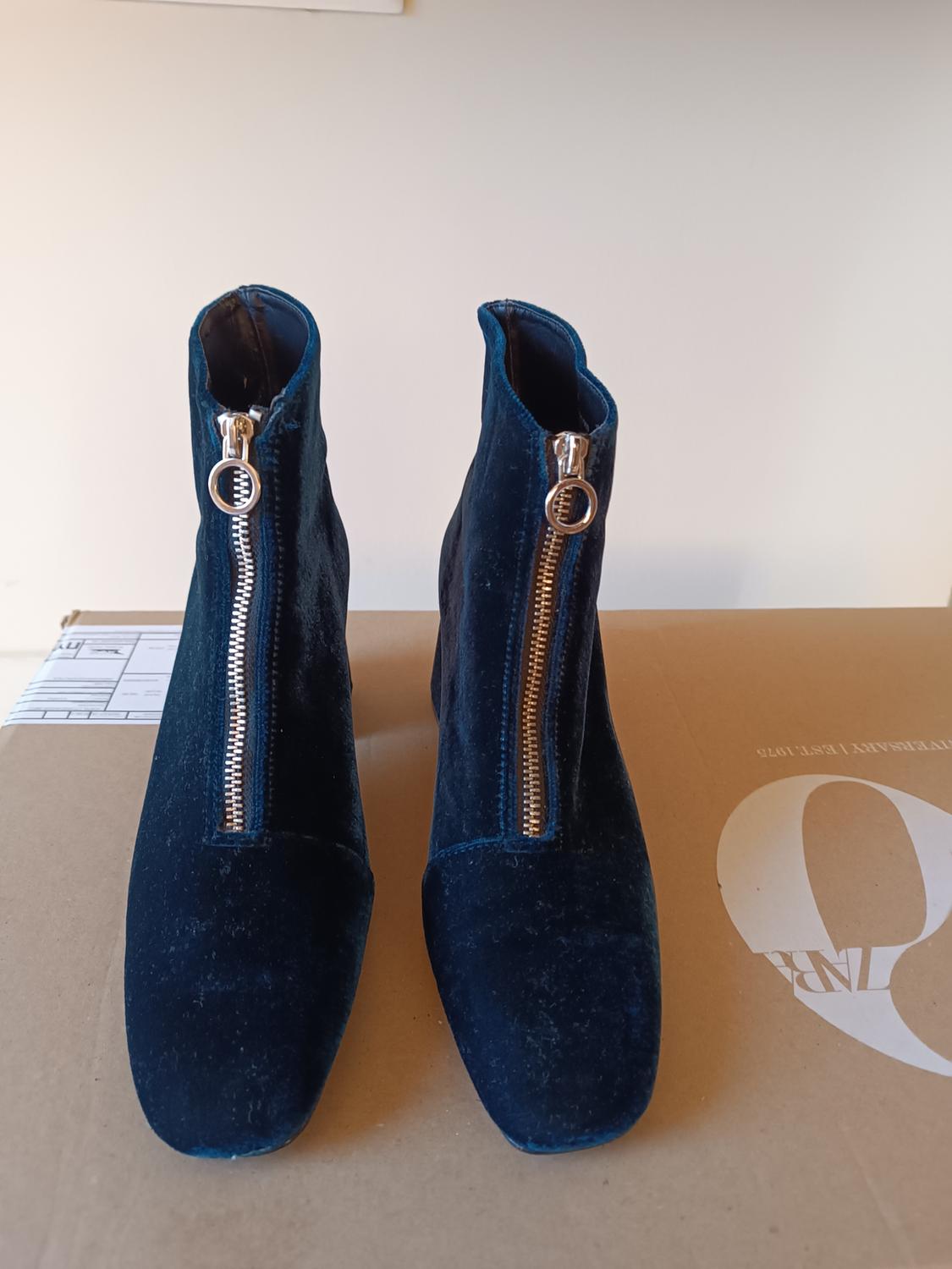 CHUNKY HIGH HEEL ANKLE BOOTS WITH ZIP - Image 5