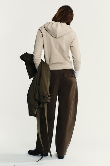 HOODIE - Tan marl by Zara - Image 4