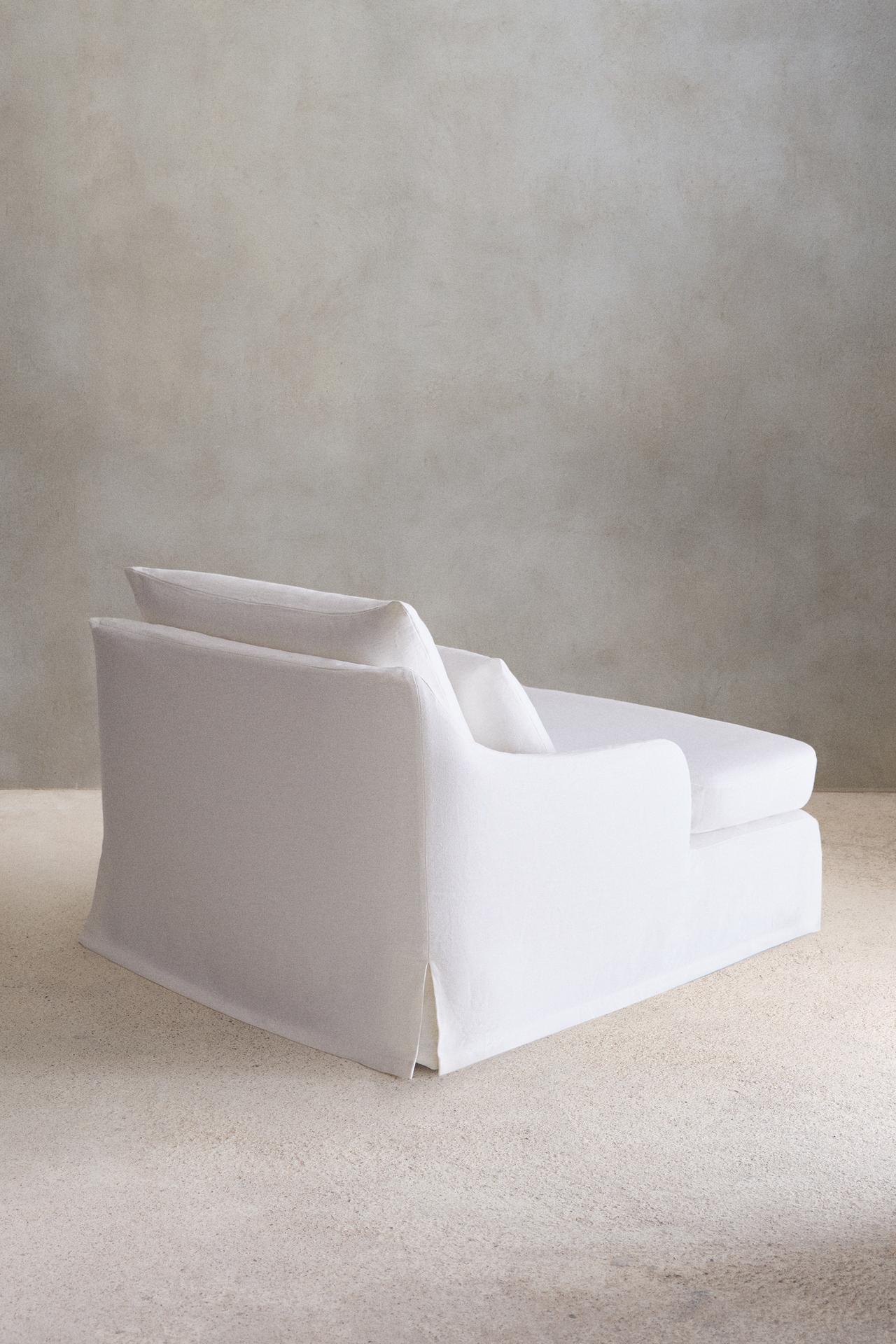 LOVESEAT 01 LINEN COVER — Ecru