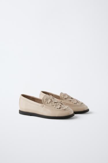 FLOWER LOAFERS - Ecru White by Zara