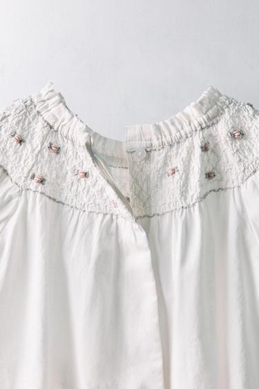 1 MONTH - 3 YEARS/ LIMITED EDITION SHIRT AND BLOOMERS SET WITH EMBROIDERED FLOWERS - White by Zara - Image 2