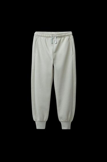 Zara INTERLOCK HOODED SWEATSHIRT AND JOGGER PANTS SET - Light green