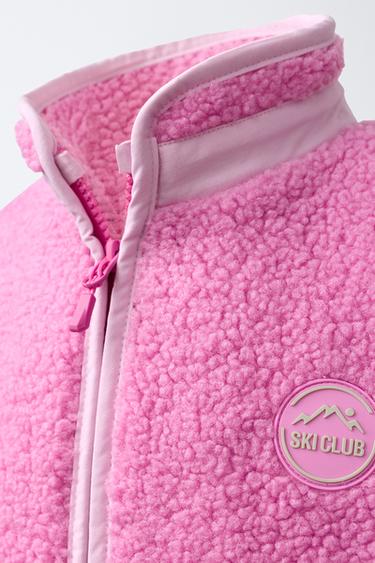 BLOUSON EFFET MOUTON SKI COLLECTION - Rose de Zara - Image 4