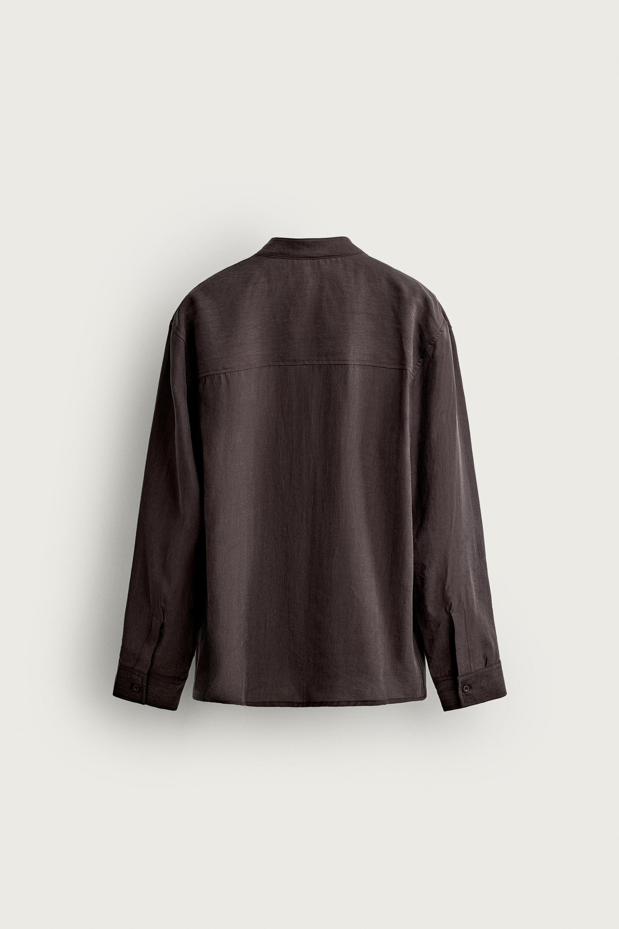 Zara RELAXED FIT DÖKÜMLÜ GÖMLEK görsel 8