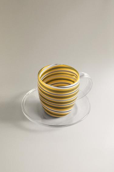 TASSE SOUCOUPE BOROSILICATE SPIRALE - Vert de Zara - Image 1