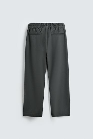 PANTALON TAILLE JOGGER REGULAR FIT - Vert de Zara - Image 6