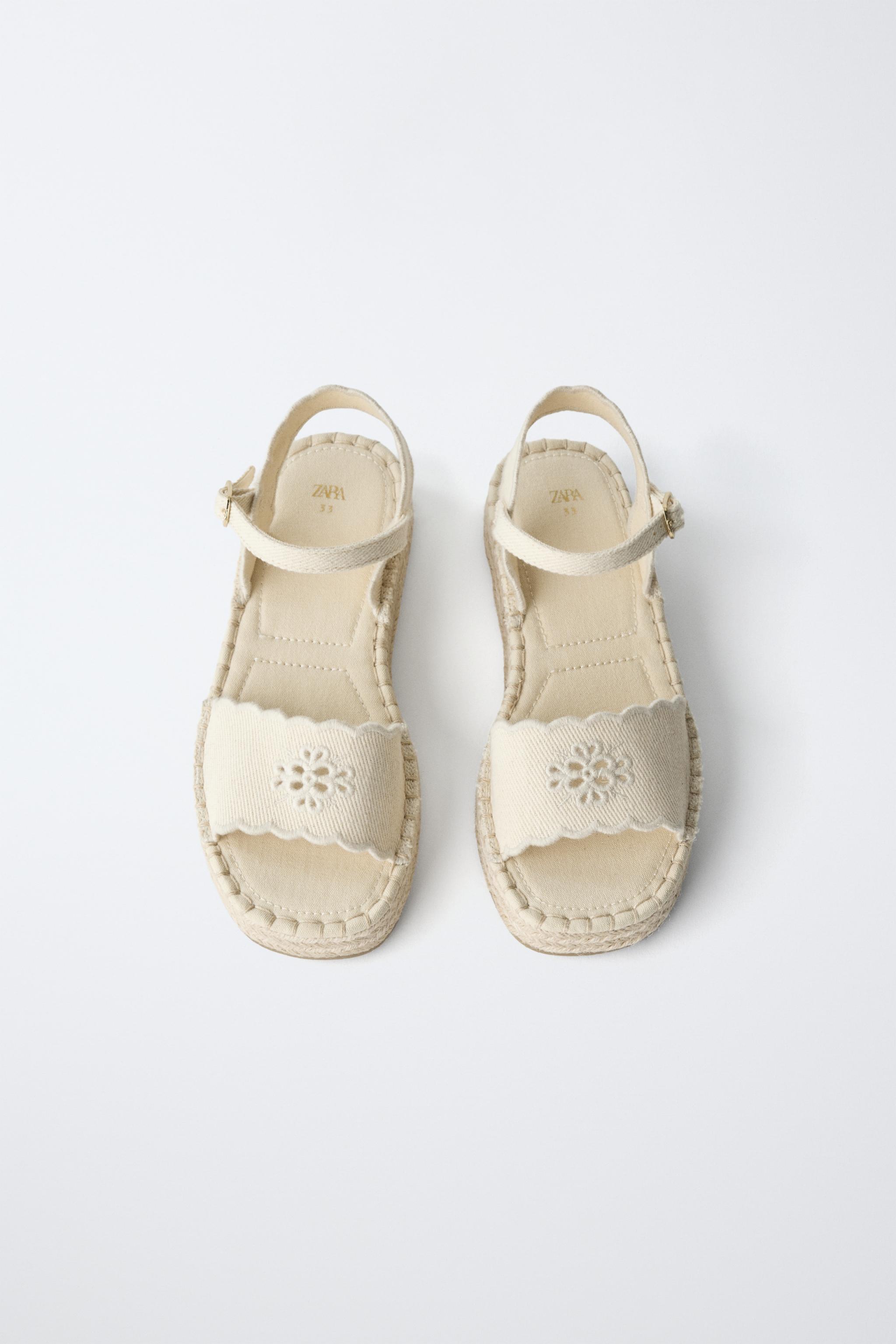 Детские сандалии Zara JUTE EFFECT SANDALS — фото 4