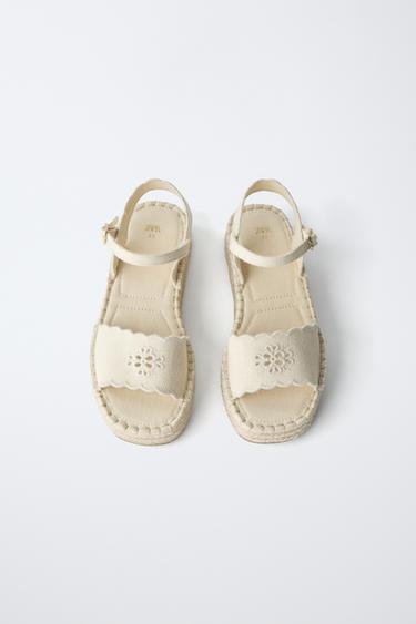 JUTE-EFFECT SANDALS - Ecru White by Zara - Image 3
