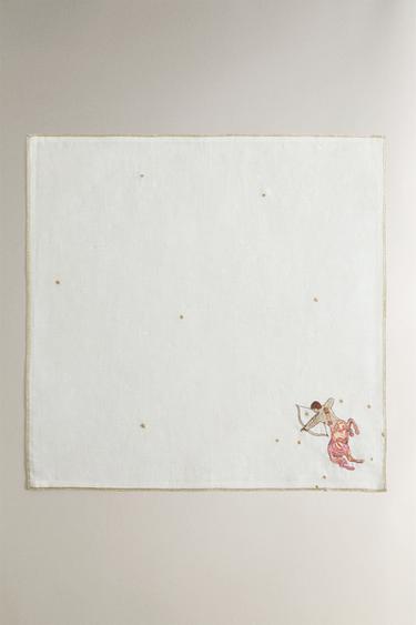 SERVIETTE DE TABLE LIN BRODÉE SAGITTAIRE | MARISA BERENSON - Écru de Zara - Image 1