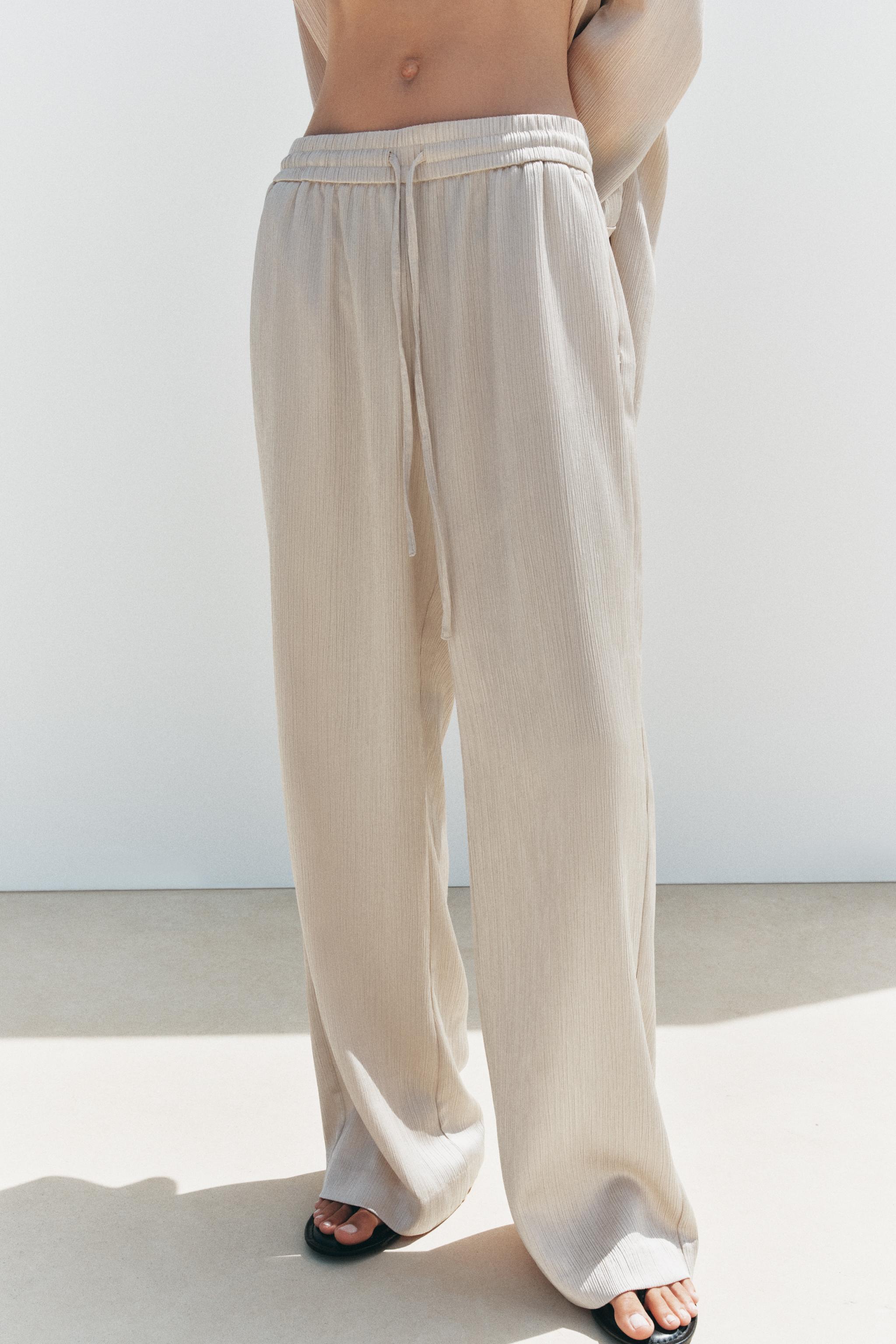 WRINKLE LOOK PANTS - MARSALA | ZARA United States