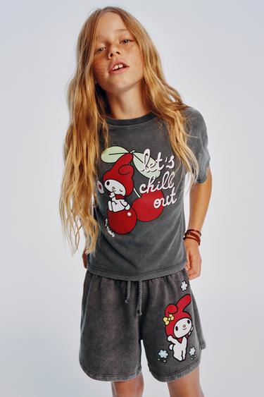 MY MELODY © SANRIO WASHED EFFECT BERMUDA SHORTS - Anthracite grey by Zara