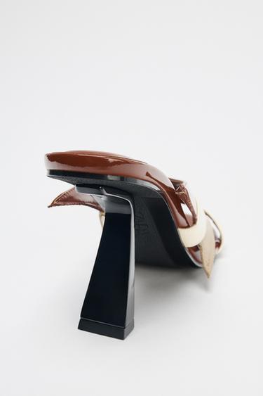 SANDALES À TALONS ASYMÉTRIQUES - Multicolore de Zara - Image 3