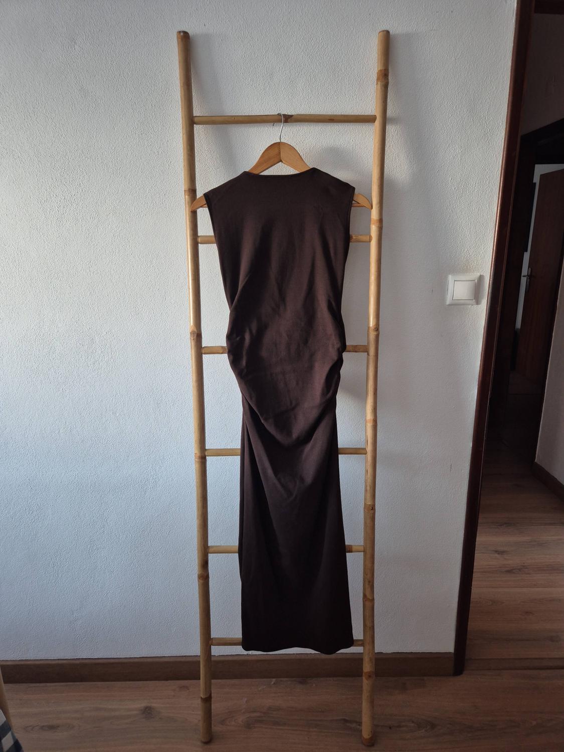 MIDI DRESS WITH GATHERING - Image 2