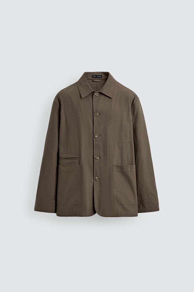 ZARA RELAXED FIT COTTON OVERSHIRT