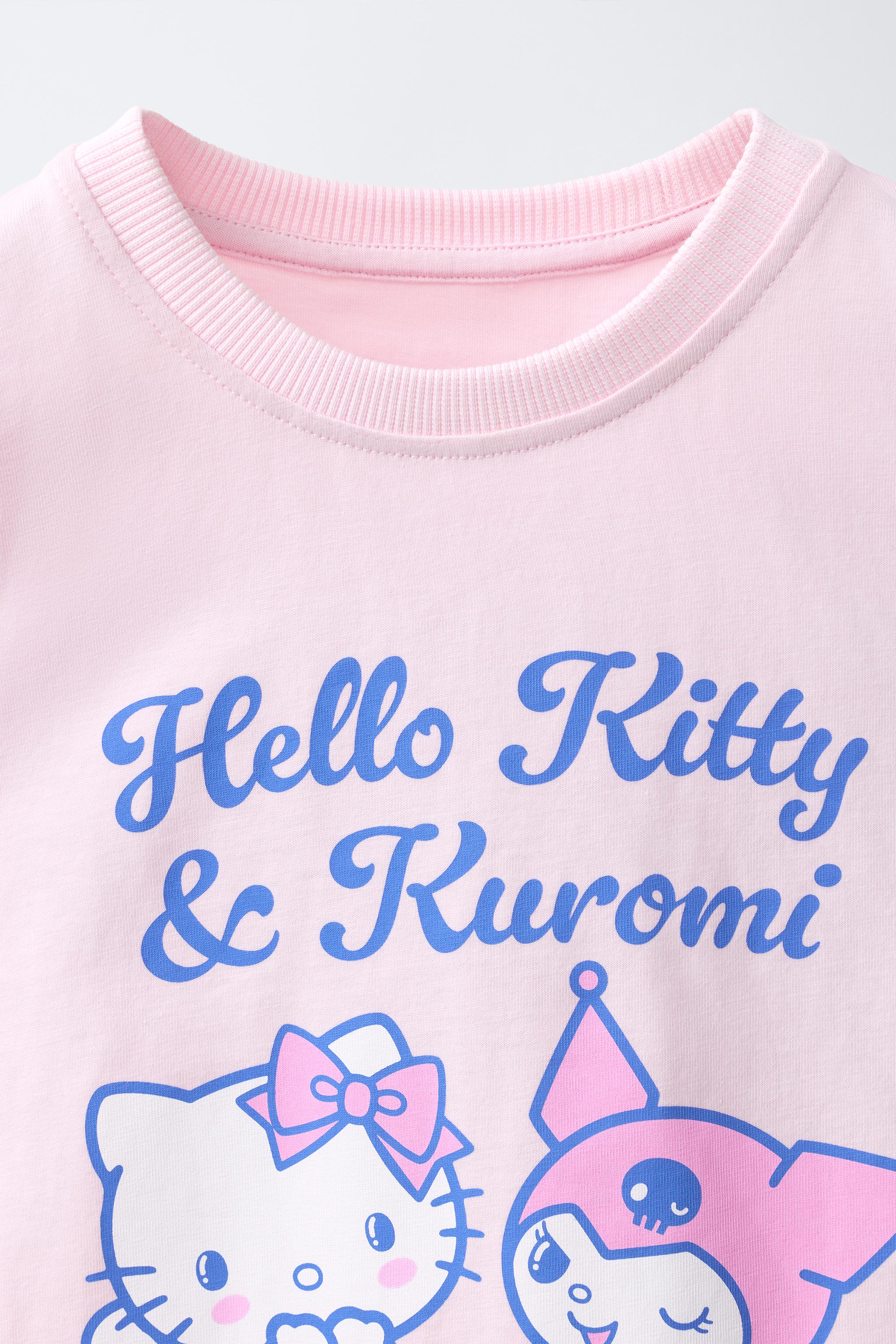HELLO KITTY AND KUROMI © SANRIO T-SHIRT - Pink | ZARA United States