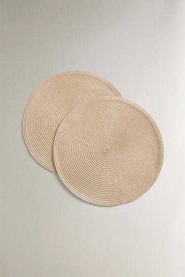 LOT DE 2 SETS DE TABLE RONDS - Beige-marron de Zara - Image 1