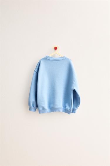 ZARA TIMELESS - BLUZË HOODIE ME TEKST - E kaltër e hapur nga Zara