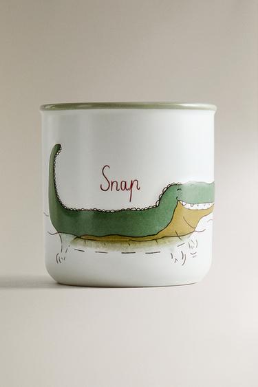 CHILDREN'S CERAMIC CROCODILE MUG - Multicoloured by Zara - Image 4