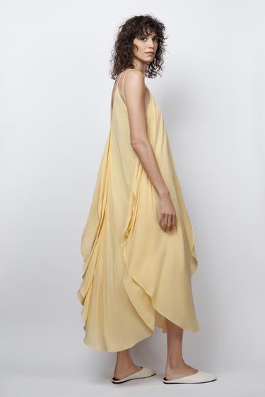 ROBE FLUIDE À VOLANTS ZW COLLECTION LIMITED EDITION - Jaune de Zara - Image 2