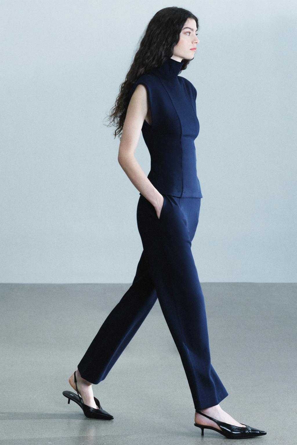 INTERLOCK TROUSERS WITH PLEATS
