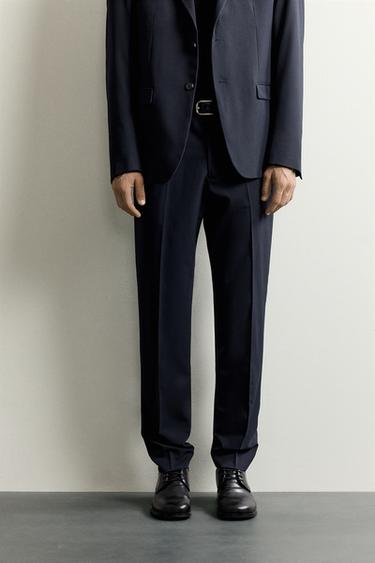 PANTALÓN TRAJE SLIM FIT - Marino de Zara