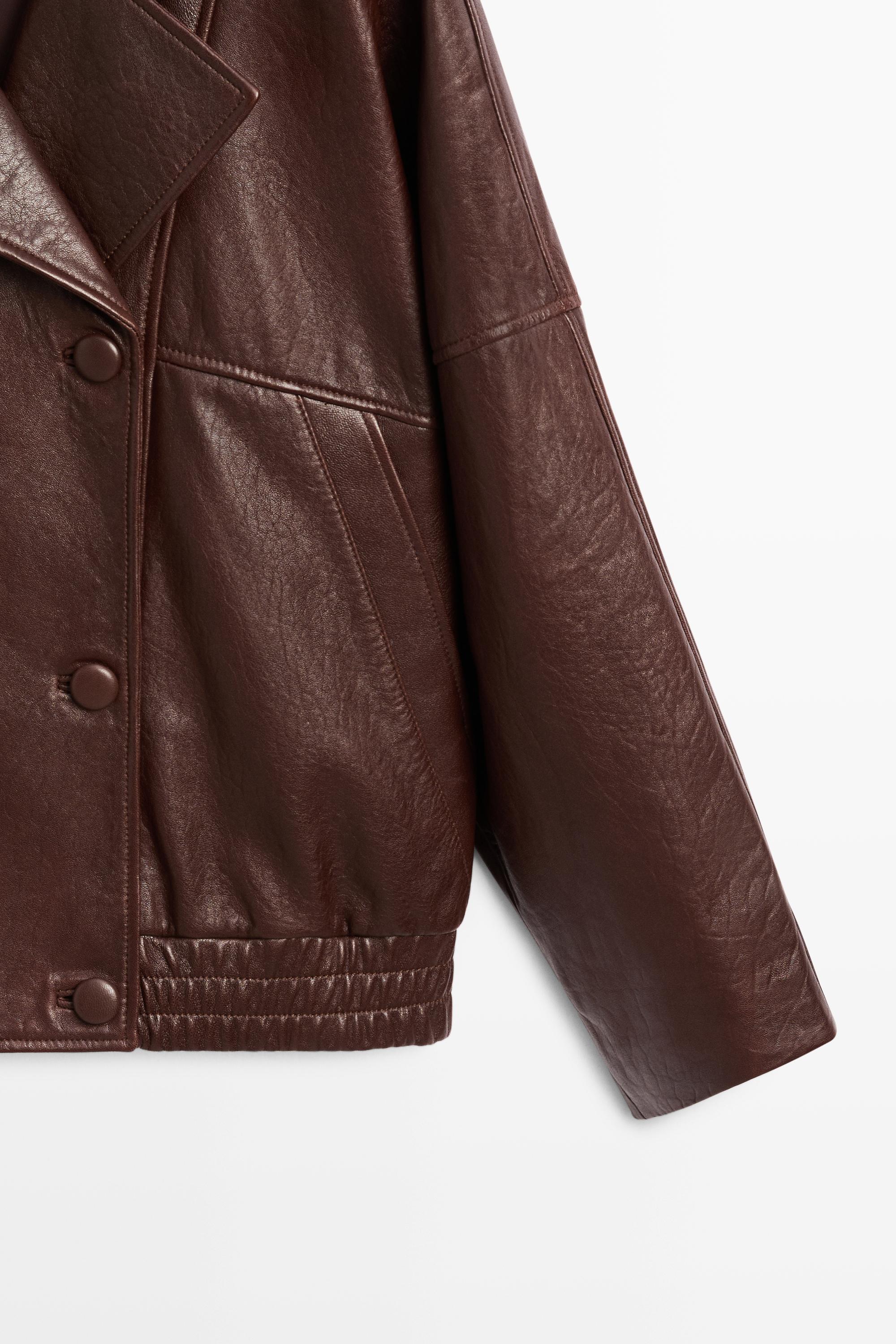 Nappa leather bomber jacket