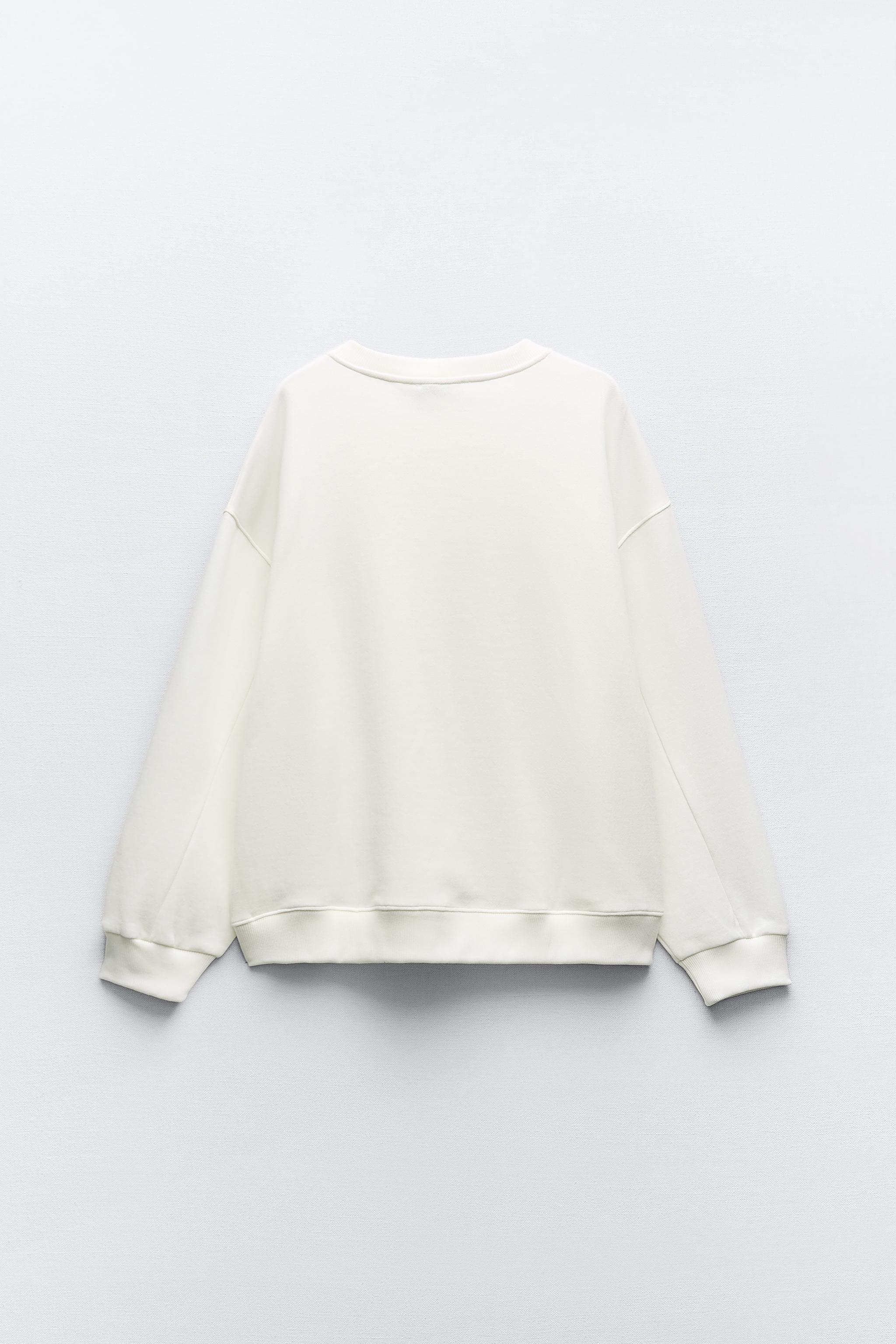 White sweatshirt online zara