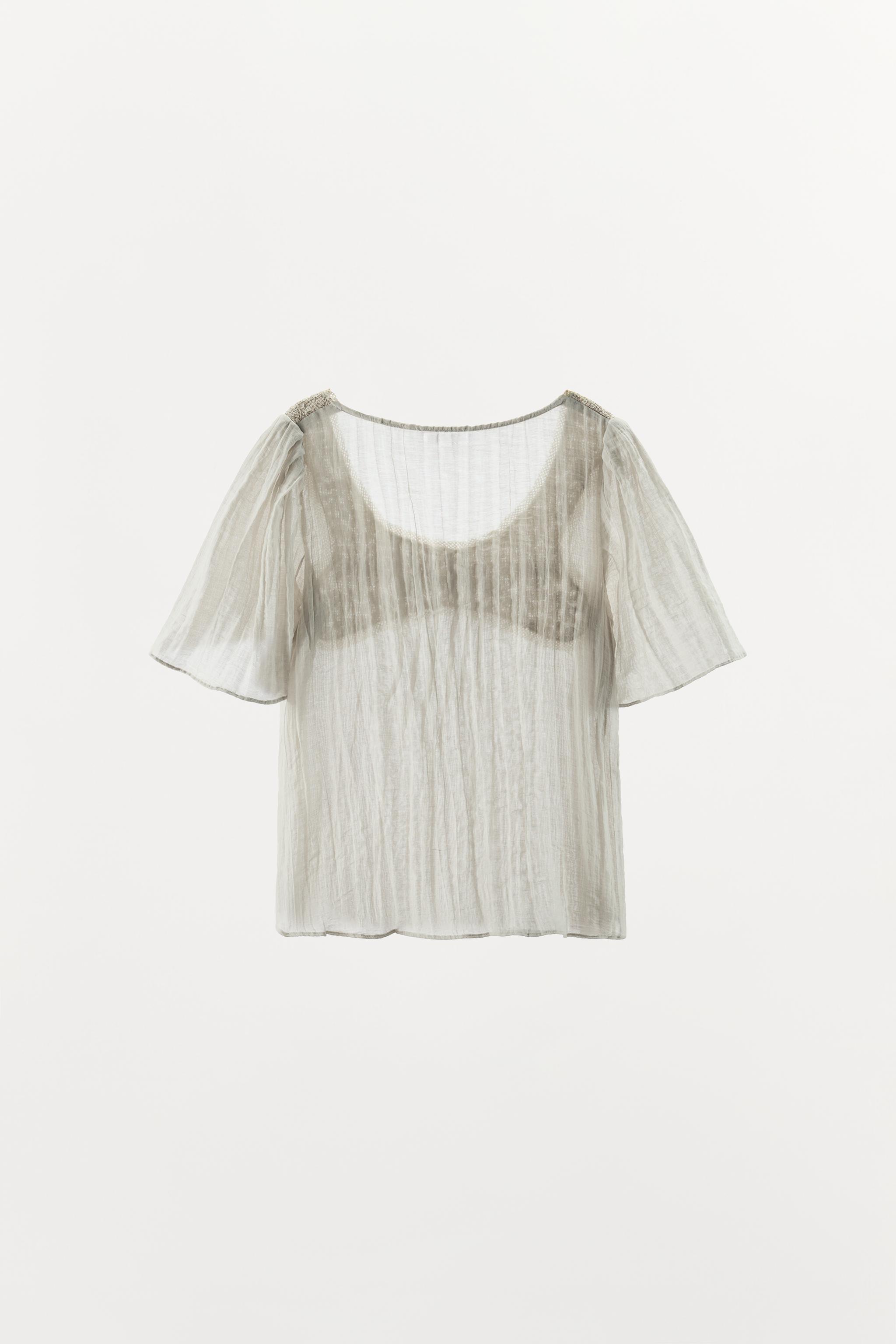 EMBROIDERED LACE COMBINATION TOP