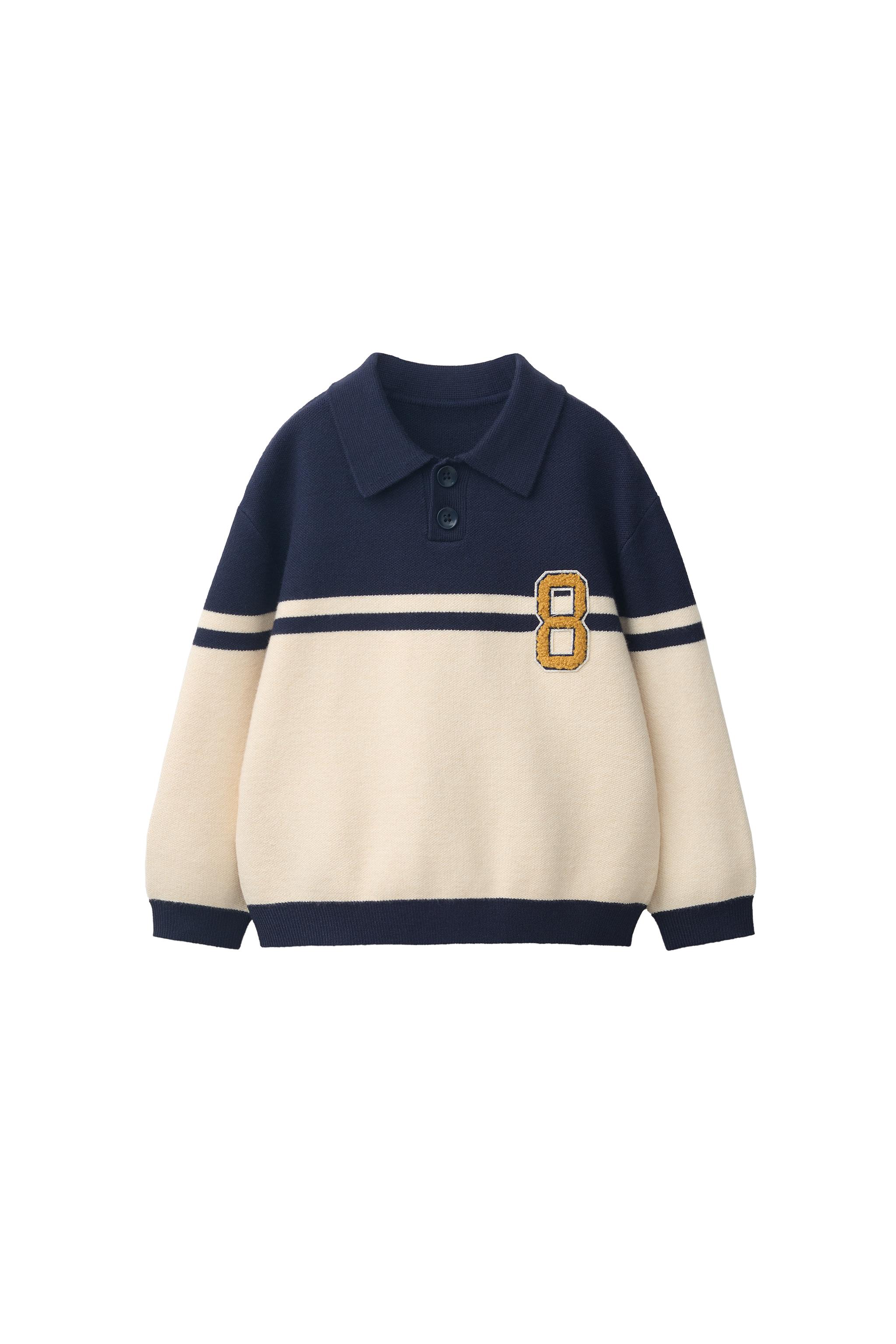 VARSITY KNIT POLO SHIRT - Navy blue | ZARA South Africa