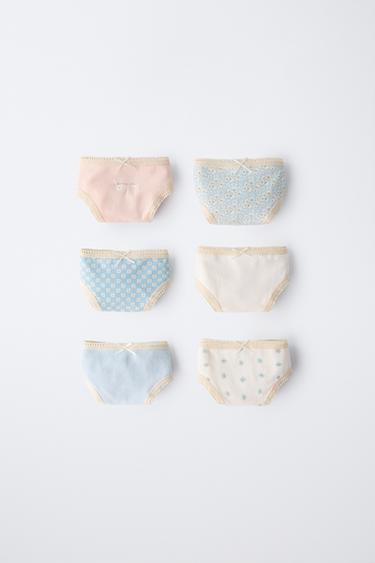 2-6 ANOS/PACK DE SEIS CALCINHAS COM MARGARIDAS - Multicolor da Zara
