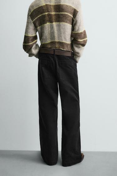 FLARE CORDUROY TROUSERS - Black by Zara - Image 2