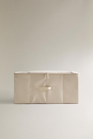 SQUARE STORAGE BOX WITH LID - Light beige by Zara