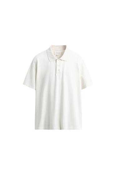 WASHED REGULAR FIT POLO SHIRT - Oyster-white by Zara
