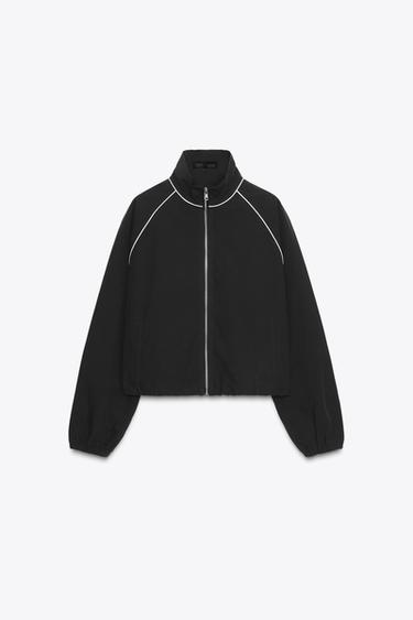 PUFFY NYLON BOMBER JACKET - Black by Zara