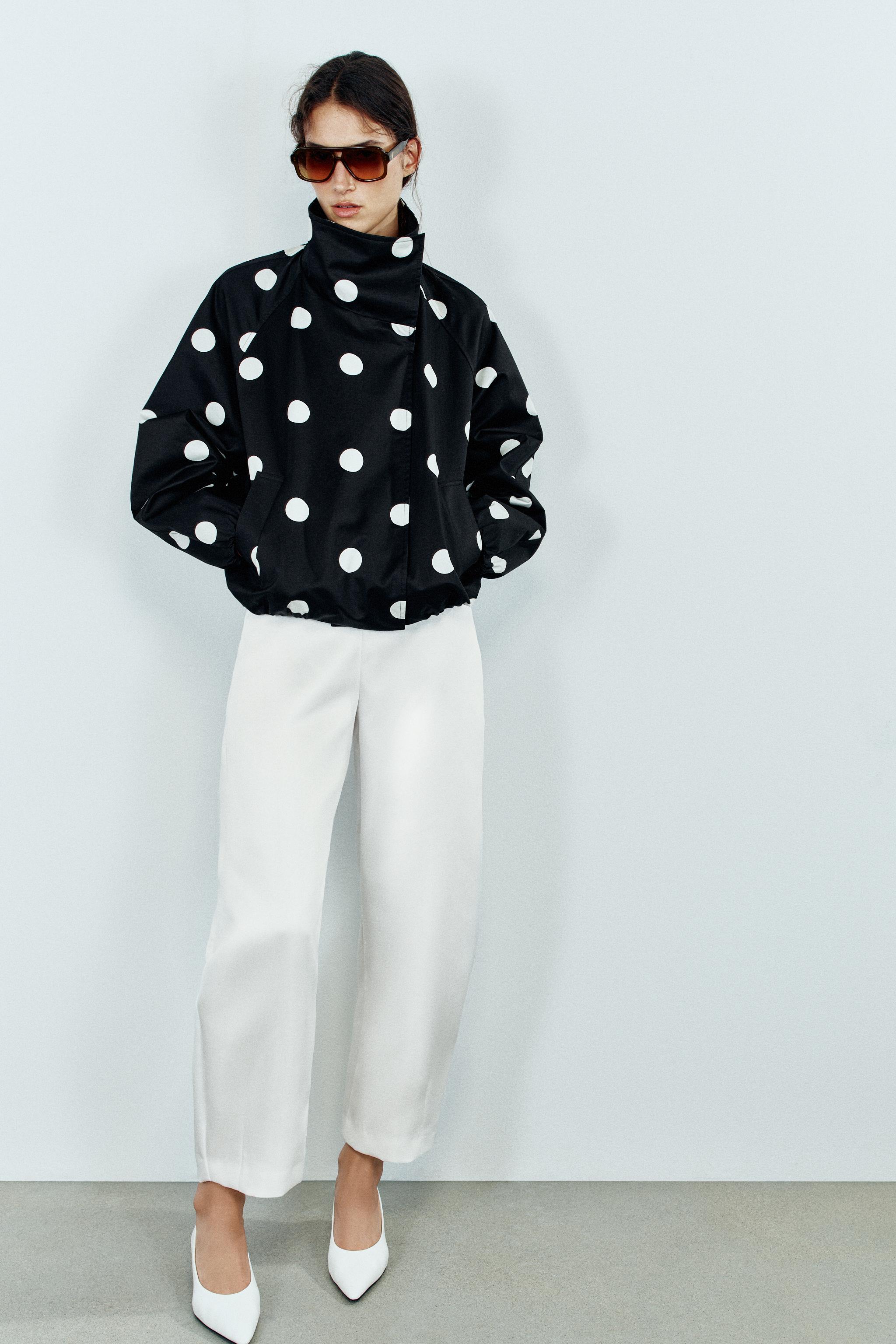 Zara Puantiyeli Bomber Ceket