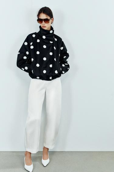 POLKA DOT BOMBER JACKET — Black 2