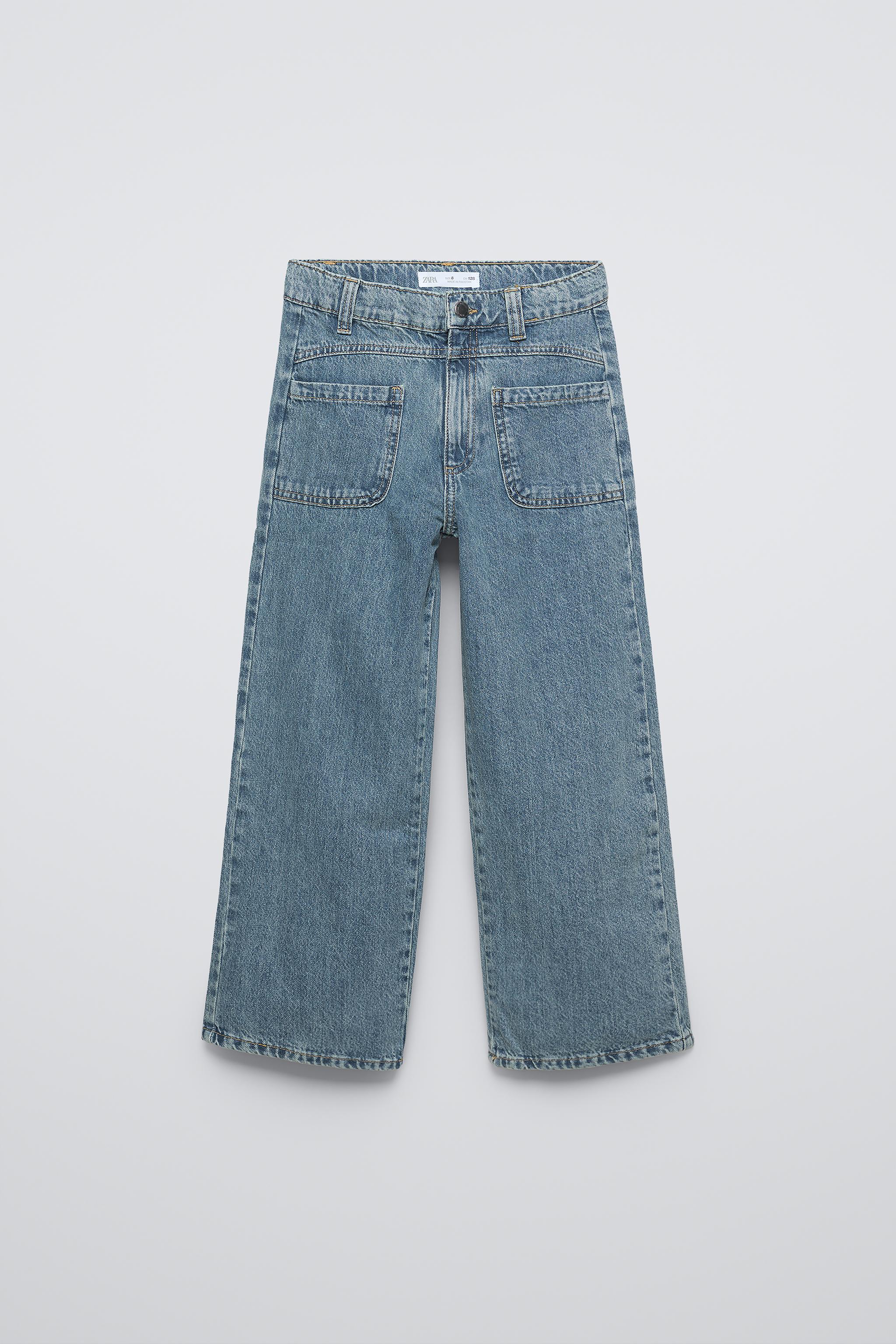 【BOK PLACE】Back Point Pocket Washing Wide Fit Denim PT XL Buy Dark Blue Patch Pocket Wide Leg Jeans from the Next UK