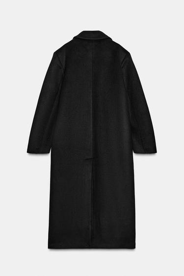 MANTEAU EXTRA LONG MÉLANGE LAINE - Noir de Zara - Image 7