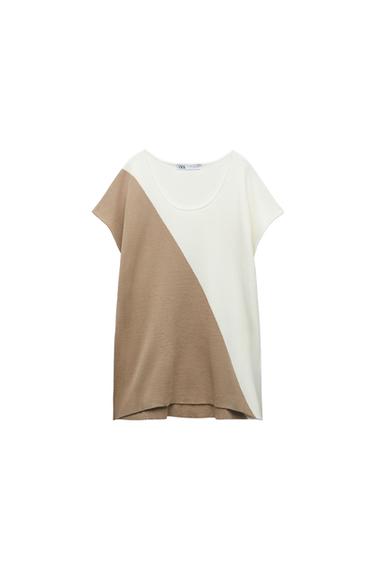 COLOUR BLOCK KNIT TOP
