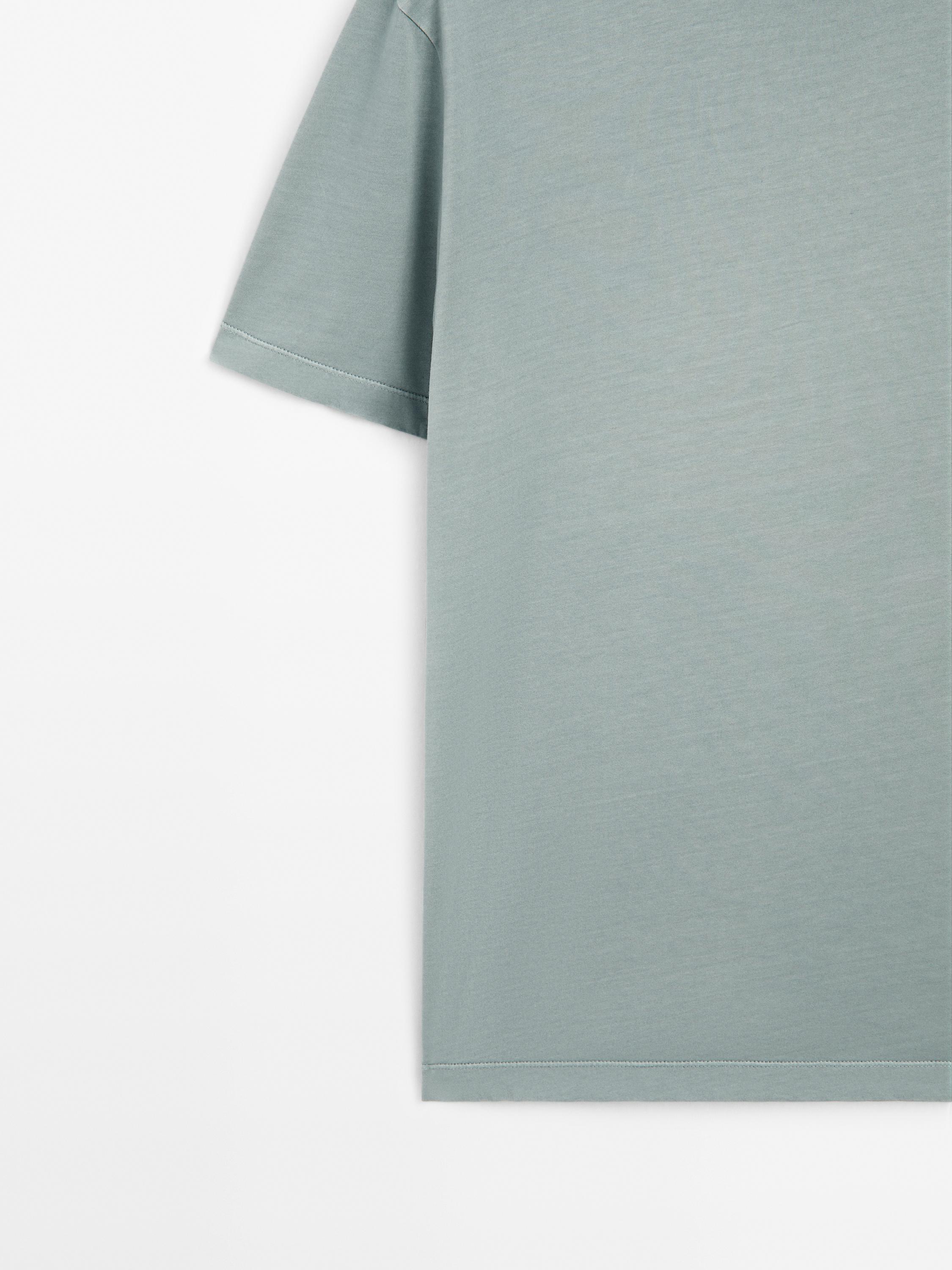 Distressed-effect short sleeve T-shirt