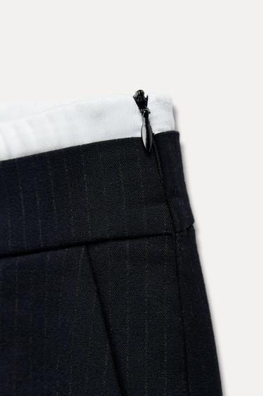 ÇİFT BEL BANTLI WIDE LEG PANTOLON_5