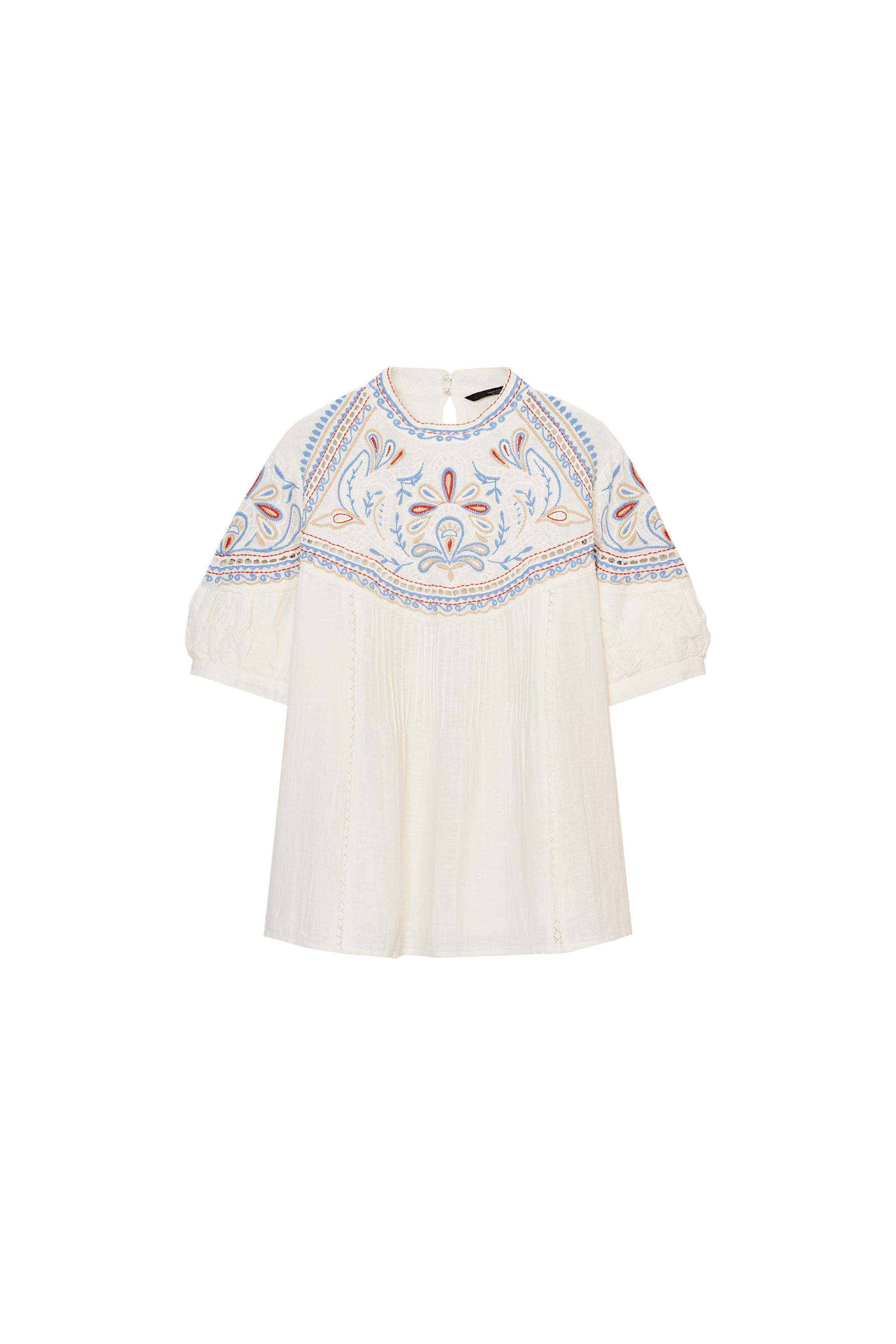 アラブ ページ CAMISA BORDADA ZW COLLECTION - Cru | ZARA Brasil